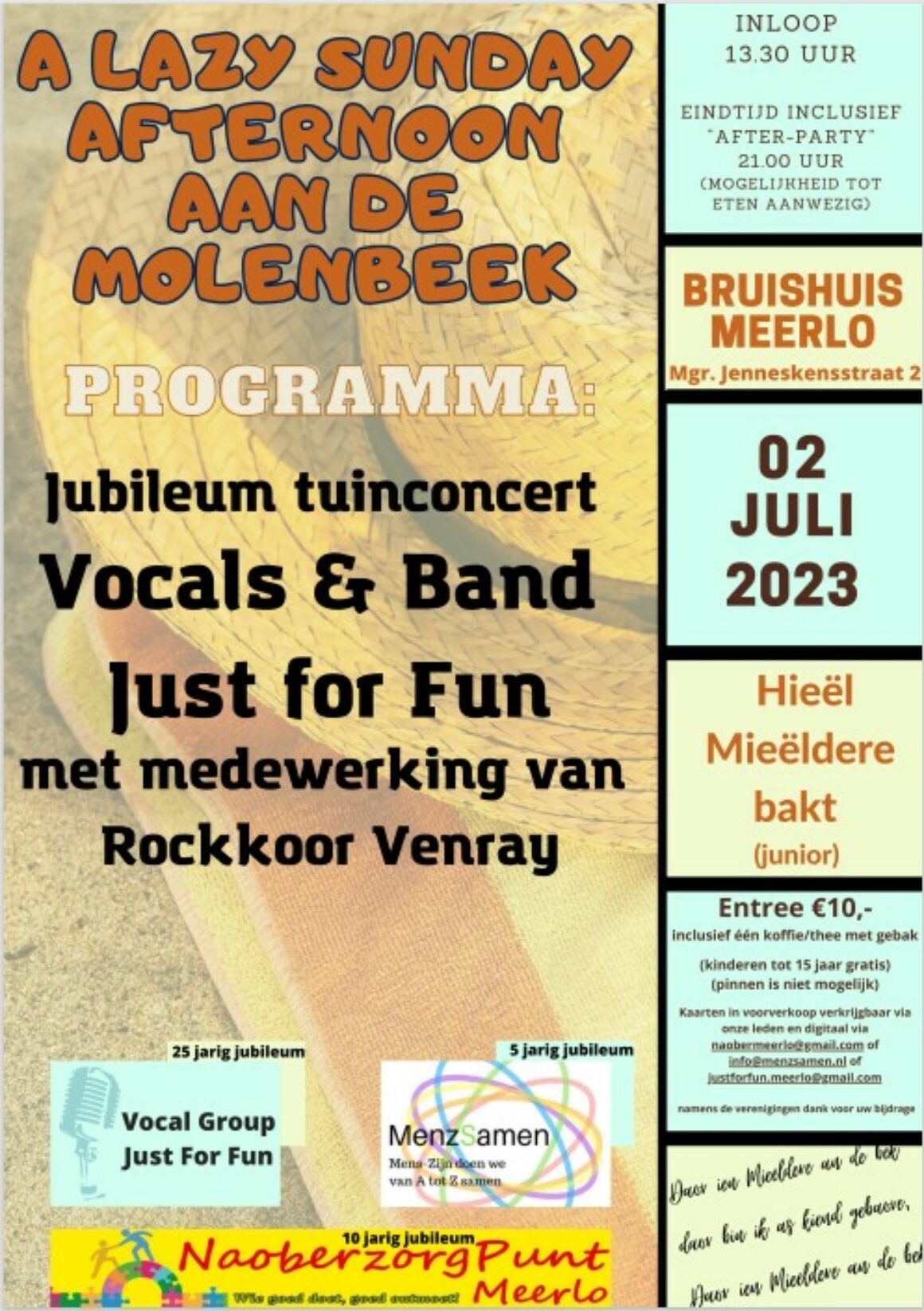 Zondag 2 juli A lazy Sunday afternoon aan de Molenbeek